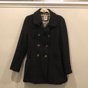 Black pea coat size M